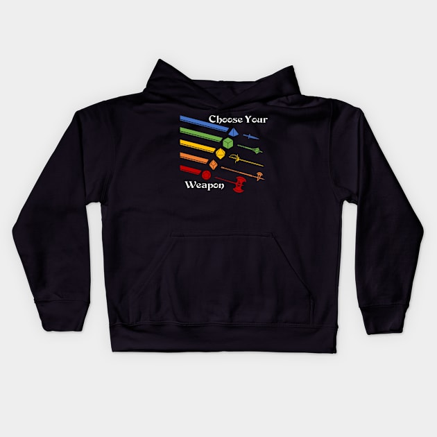 Choose Your Weapon Kids Hoodie by Lots of Shiz